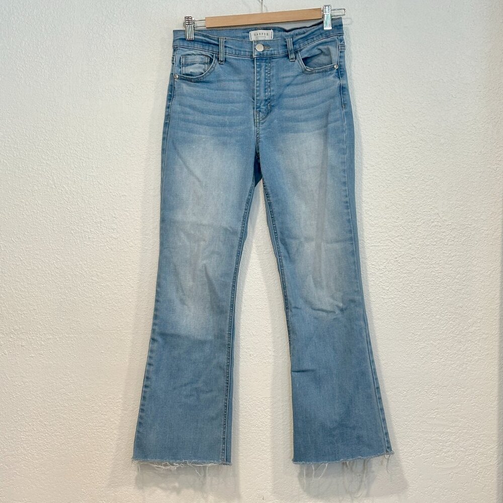 Harper Heritage Jeans High Rise Kick Crop Stretch Frayed Hem W27xL26 Size 25
